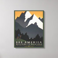 Vintage Poster Promoting Travel To Montana.