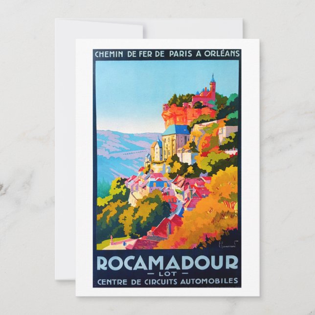 Vintage Poster - Rocamadour Holiday Card (Front)