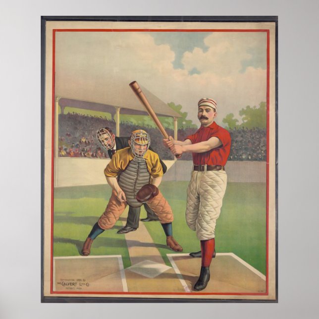 Vintage Posters, American Baseball 1895 Poster (Front)