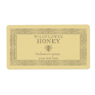 Vintage pot de miel d'abeille rustique