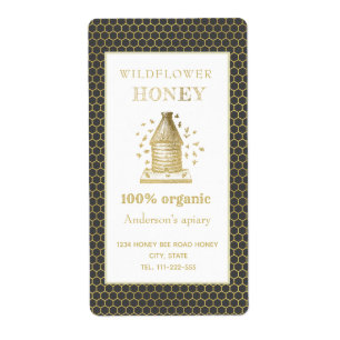 Vintage pot de miel de ruche d'or rustique