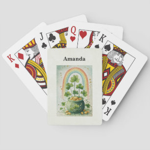 Vintage Pot of Gold and Rainbow Playing Cards