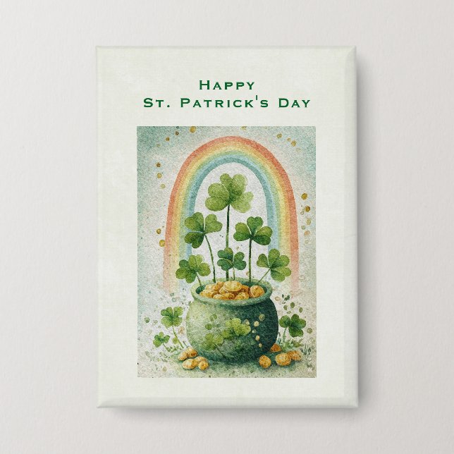 Vintage Pot of Gold and Rainbow St. Patrick's (Front)