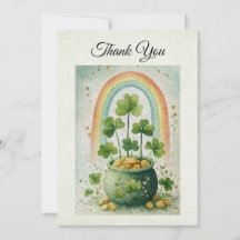Vintage Pot of Gold and Rainbow