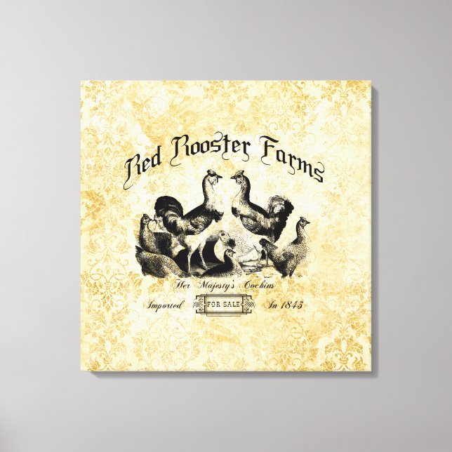 Vintage Poultry Farm Advertisement   Canvas Print (Front)