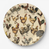 Vintage Poultry of the World Chicken Breed Art