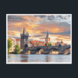 vintage prague Czech Republic République tchèque Postcard<br><div class="desc">vintage,  retro,  travel,  modern,  watercolor,  prague,  Czech Republic,  République tchèque,  tourism, </div>