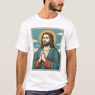 Vintage Praying Saviour Religious Shirt Design_1