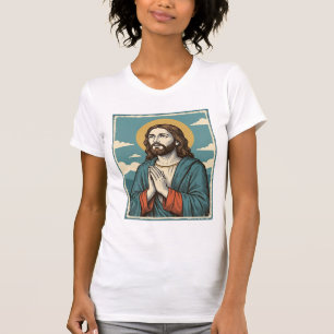 Vintage Praying Saviour Religious Shirt Design_1