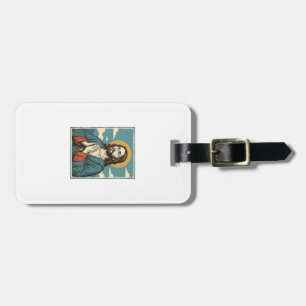 Vintage Praying Saviour Religious Shirt Design_1 Luggage Tag