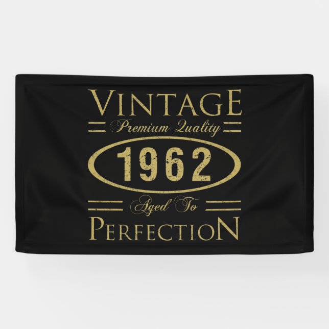 Vintage Premium 1962 60th Birthday Banner (Horizontal)