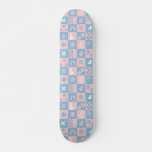 Vintage Preppy Abstract Stamps Sportswear #P230572 Skateboard