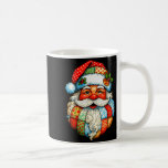 Vintage Preppy Santa Claus Face Patchwork Christma Coffee Mug<br><div class="desc">Vintage Preppy Santa Claus Face Patchwork Christmas Xmas</div>