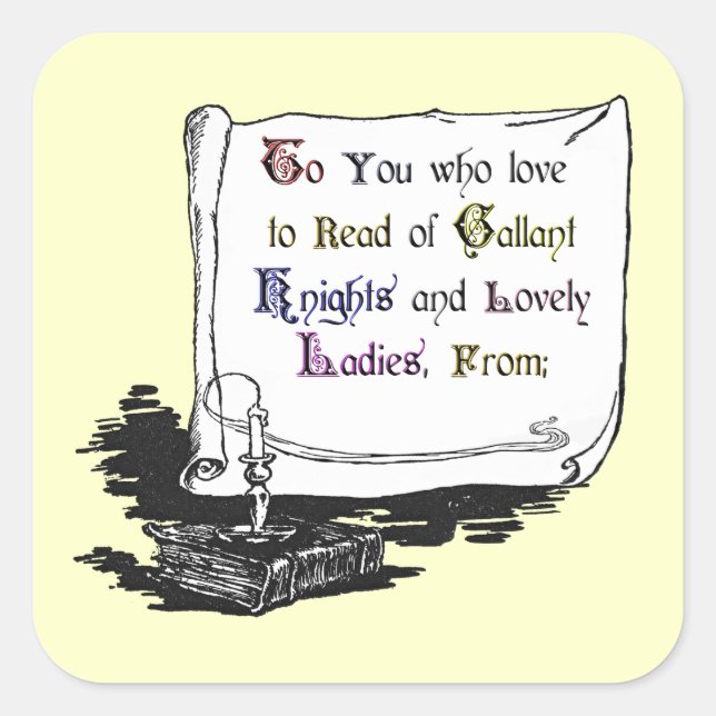 Vintage Presentation Bookplate Sticker (Front)