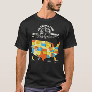 Vintage Preserve Protect All 63 US National Park T-Shirt