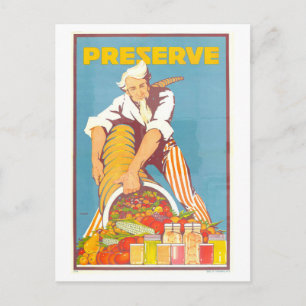 Vintage "Preserve" Wartime Poster Postcard
