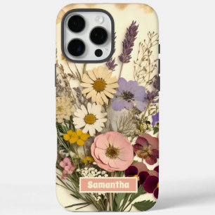 Vintage Pressed Flower Bouquet  iPhone 16 Pro Max Case