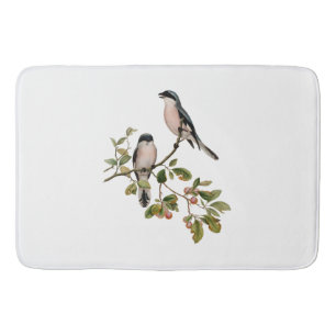 Vintage Pretty Birds on a Branch Bath Mat