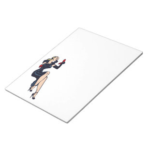 Vintage Pretty Blonde Retro Glamour Girl Pinup Notepad
