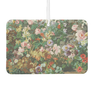Vintage pretty colourful flowers floral painting air freshener