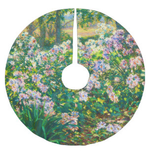 Vintage pretty flowers Windflowers illustration Brushed Polyester Tree Skirt