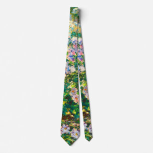 Vintage pretty flowers Windflowers illustration Tie