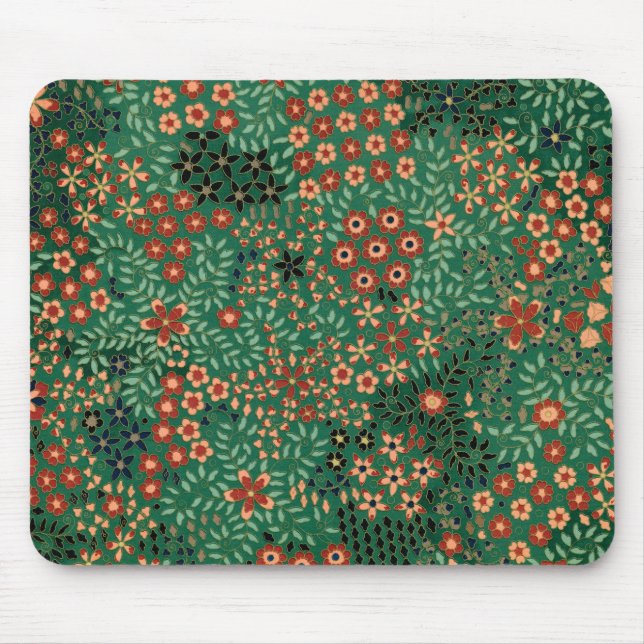Vintage pretty Japanese floral pattern Mouse Pad (Front)