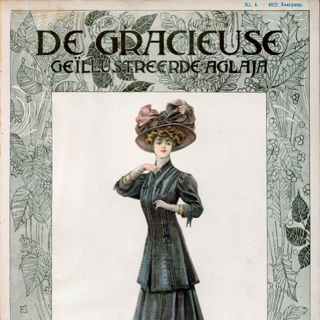  Vintage Pretty Lady Fashion Illustration Design Poster (Creator Uploaded)