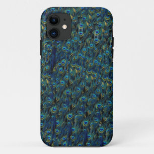 Vintage Pretty Peacock Bird Feathers Wallpaper iPhone 11 Case