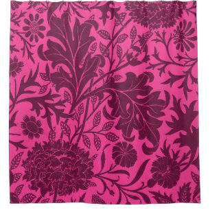 Vintage pretty pink and maroon floral pattern