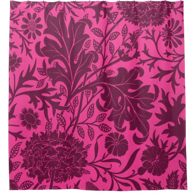 Vintage pretty pink and maroon floral pattern (Front)