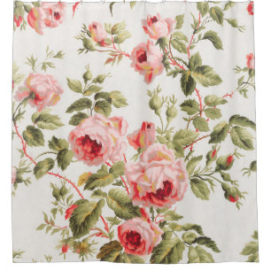 Vintage pretty pink roses floral pattern