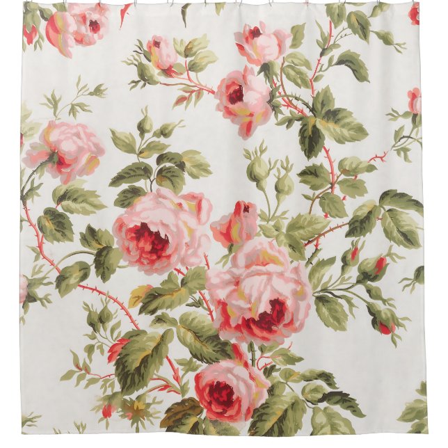 Vintage pretty pink roses floral pattern (Front)