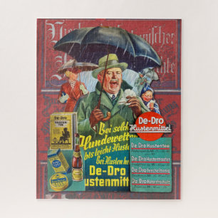 VINTAGE PREWAR GERMAN ADVERTISING STANDEE JIGSAW PUZZLE