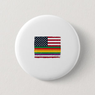 Vintage Pride Flag Distressed Vector Shirt Design_ 2 Inch Round Button