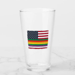 Vintage Pride Flag Distressed Vector Shirt Design_ Glass