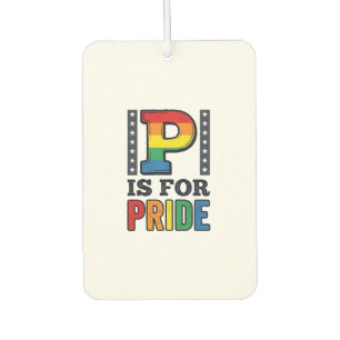 Vintage Pride Letter P Rainbow Shirt Design_1 Air Freshener