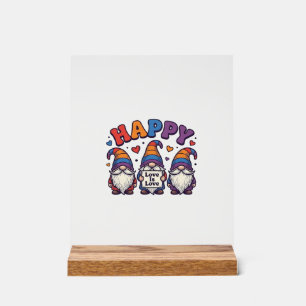 Vintage Pride Month Gnome Rainbow Shirt Design_1 Acrylic Sign
