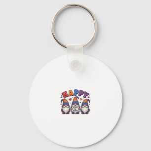 Vintage Pride Month Gnome Rainbow Shirt Design_1 Keychain