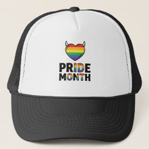 Vintage Pride Month Horned Heart Shirt Design_1 Trucker Hat