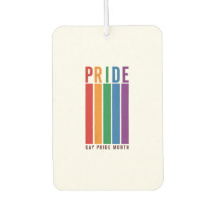 Vintage Pride Month Rainbow Typography Shirt Desig Air Freshener