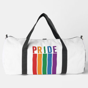 Vintage Pride Month Rainbow Typography Shirt Desig Duffle Bag