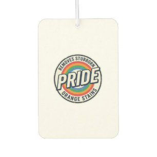 Vintage Pride Protest Rainbow Badge Vector Design_ Air Freshener