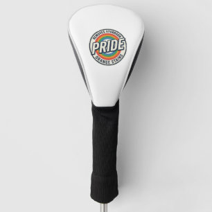 Vintage Pride Protest Rainbow Badge Vector Design_ Golf Head Cover