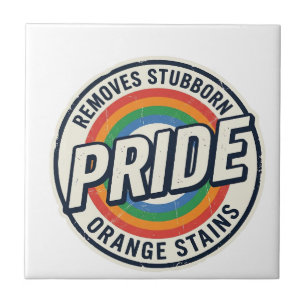 Vintage Pride Protest Rainbow Badge Vector Design_ Tile