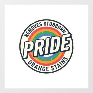 Vintage Pride Protest Rainbow Badge Vector Design_ Window Cling