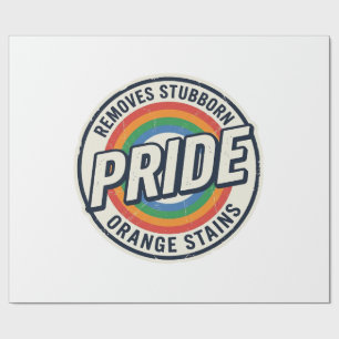 Vintage Pride Protest Rainbow Badge Vector Design_ Wrapping Paper