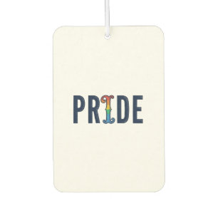 Vintage Pride Rainbow Lettering T-Shirt Design_1 Air Freshener