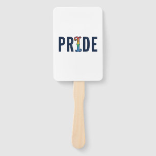 Vintage Pride Rainbow Lettering T-Shirt Design_1 Hand Fan