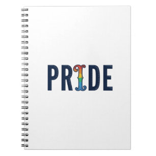 Vintage Pride Rainbow Lettering T-Shirt Design_1 Notebook